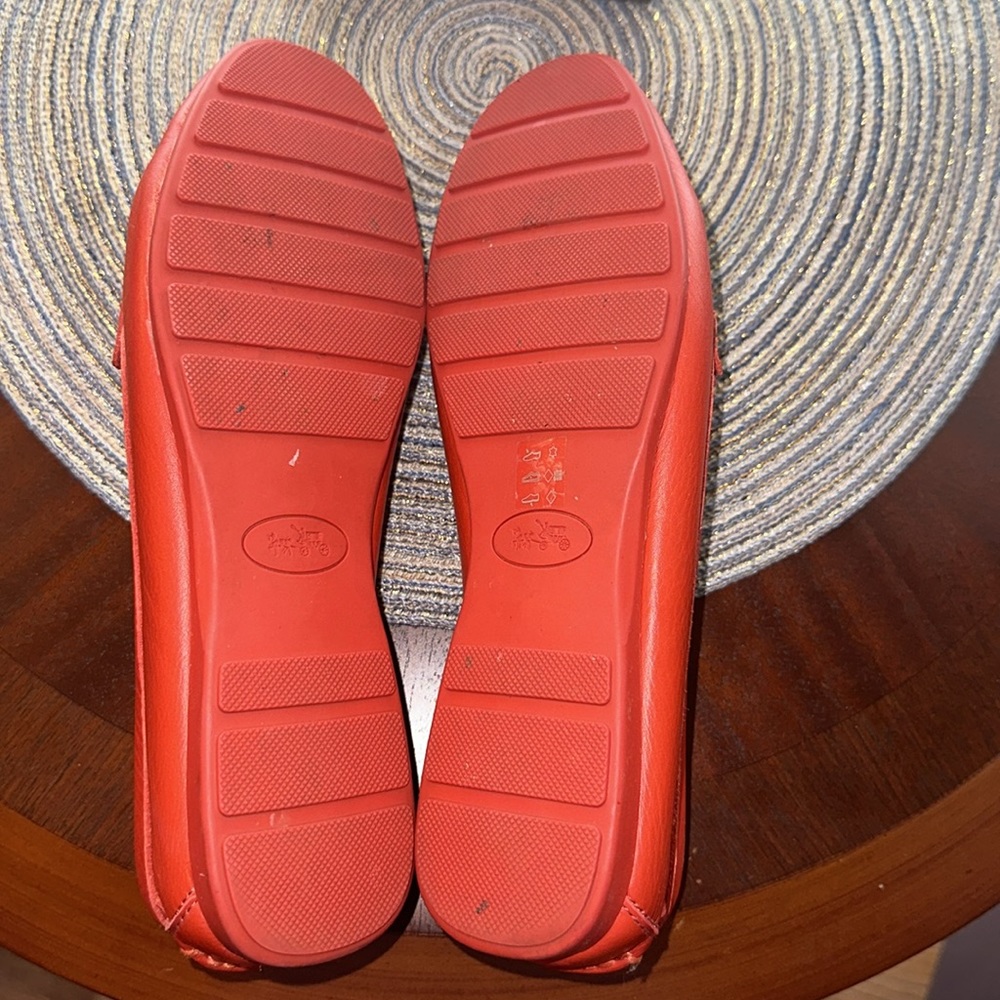 Orange Coach Loafers 7.5 - Picture 9 of 16